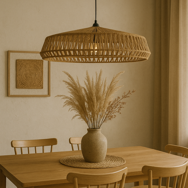 CGC Extra Large 70cm Natural String Woven Round Easy Fit Lampshade