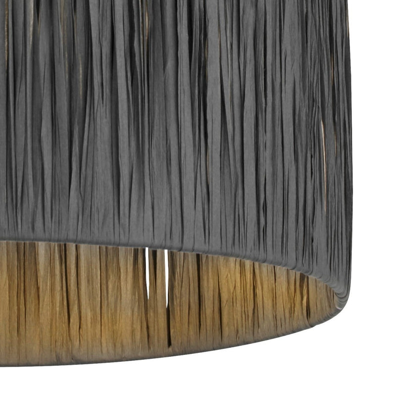CGC RAFI Raffia Taupe Pleated Lampshade Easy Fit Pendant Shade