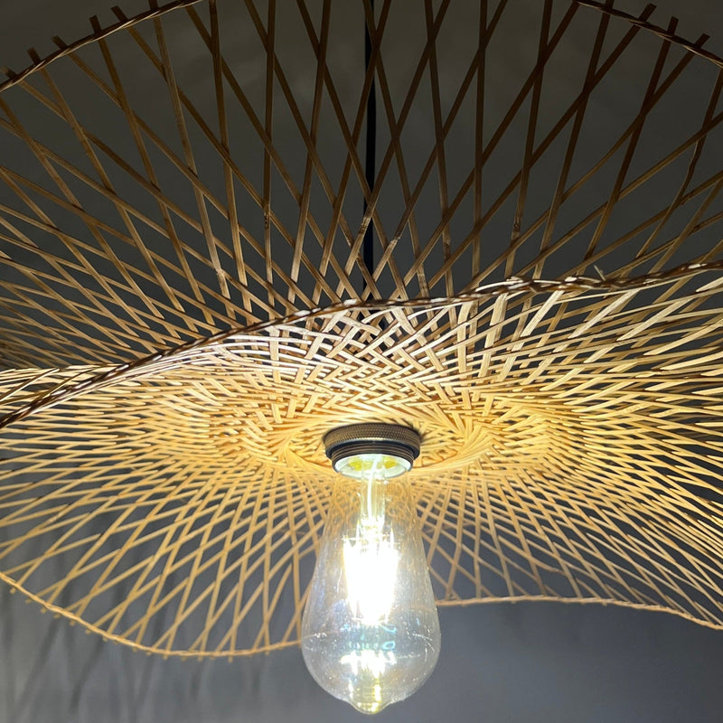 CGC TULUL Duo Large 56cm Bamboo Lamp Shade Easy Fit Lampshade