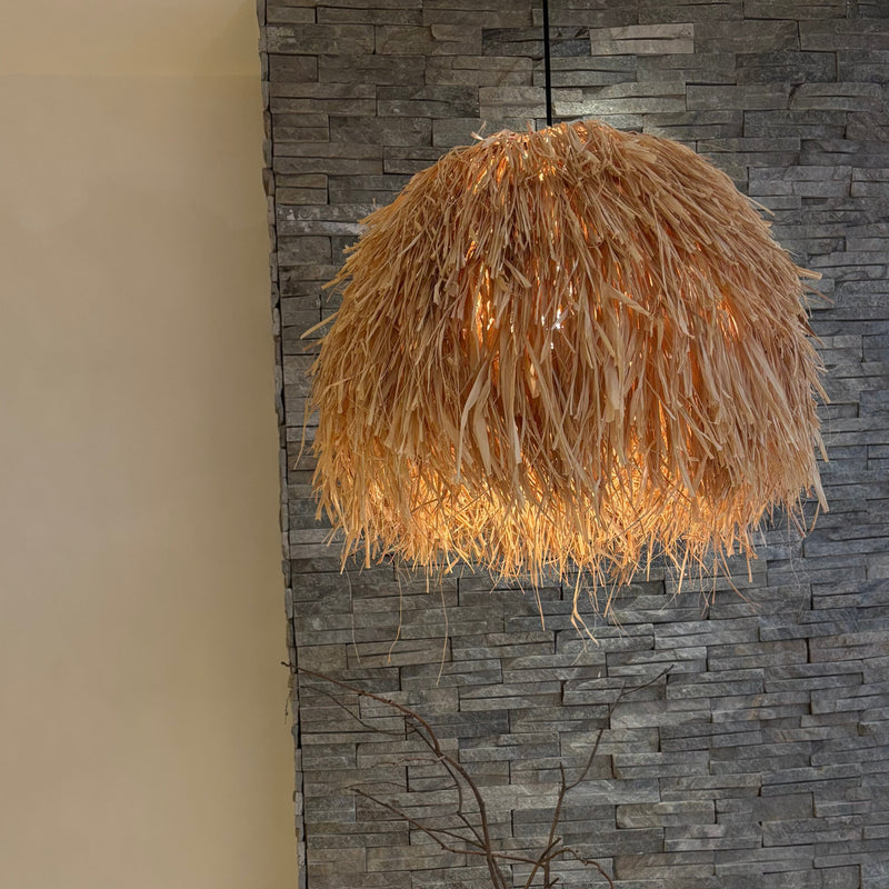 CGC Gilli Large Natural Raffia Grass  67 cm Lampshade Easy Fit Pendant Light Shade