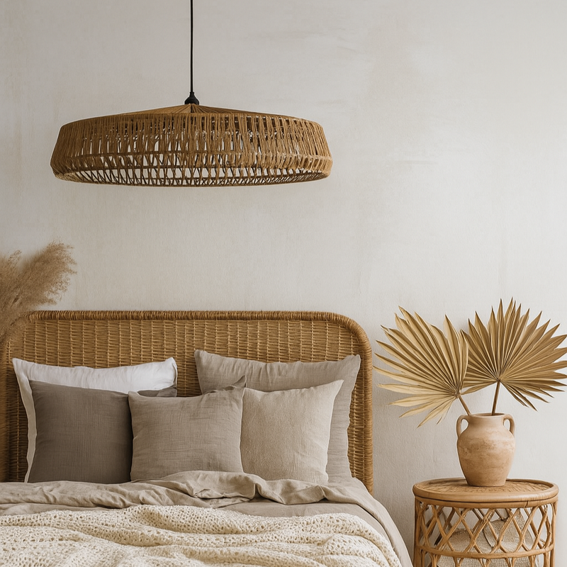 CGC Extra Large 70cm Natural String Woven Round Easy Fit Lampshade